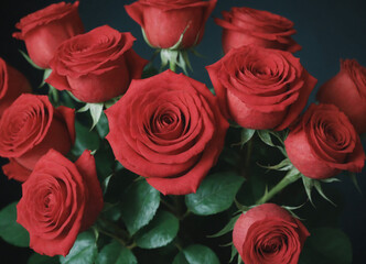 bouquet of red roses