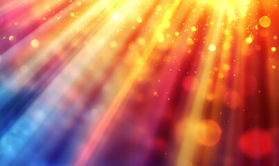 Obraz premium light rays with dynamic sunny tones, Generative AI