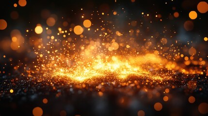 Obraz premium A close-up of Chinese firecracker sparks bursting into the night sky.