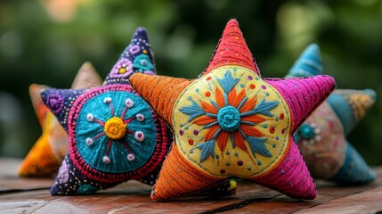 stars with whimsical designs, Generative AI