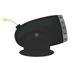Retro armory cannon. vector illustration