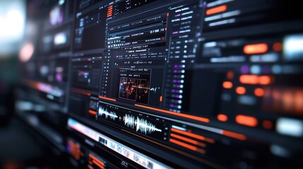 Obraz premium A computer screen displaying multiple video editing software applications