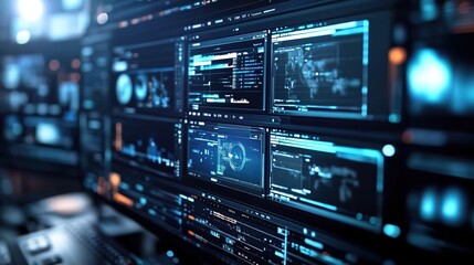 A computer screen displaying multiple video editing software applications