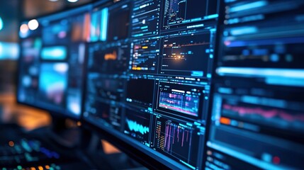 Obraz premium A computer screen displaying multiple video editing software applications