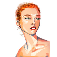 Bright expressive picture of a girl close-up
