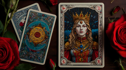 Obraz premium queen in cards.