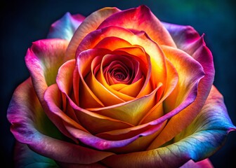 Rose Drawing Color Portrait, Colorful Rose Sketches, Artistic Rose Portraits, Painted Rose Illustrations,  Rose Art, Realistic Rose Drawing