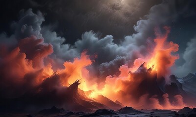 Fototapeta premium Mysterious misty haze swirling across a dark canvas, abstract, ethereal, fog