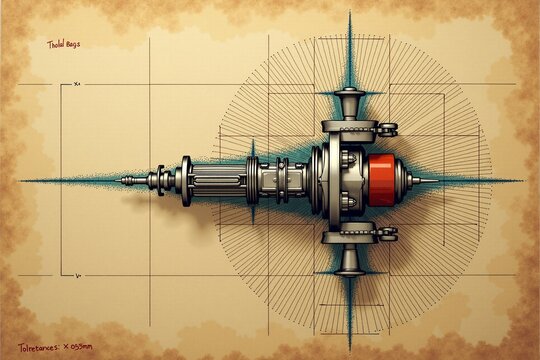 Mechanical Engineering Drawing Background