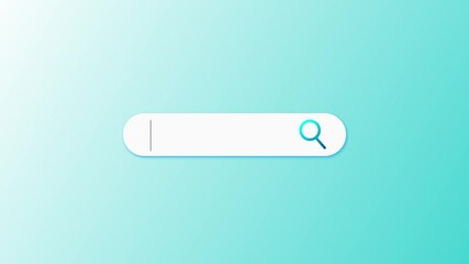 Search button Browser bar element design animation background. online for website, information question URL. Internet, access and navigation for inquiry, research topics find answers interface link