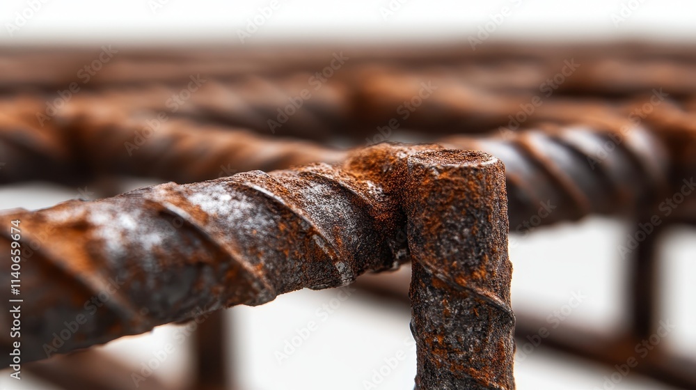 Poster a rusty metal object with a spiral design
