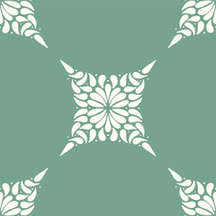 Seamless Vector Pattern with Simple Mandala Flower Motif textile, scrapbook, packaging