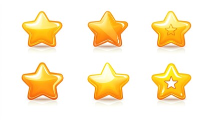 Obraz premium stars on white background. Stars in icon style