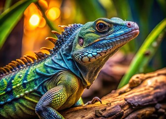 Fototapeta premium Sailfin Lizard For Sale: Documentary Photography of Captive Reptiles