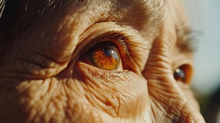 A Glimpse into a Lifetime How an Elderly Eye Reflects the Stories of Wisdom and Growth