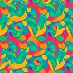 Vibrant Tropical Seamless Pattern 