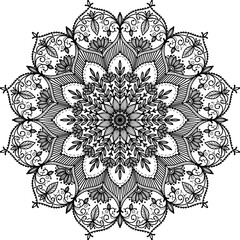 This beautiful mandala showcases intricate floral designs, representing harmony and balance.