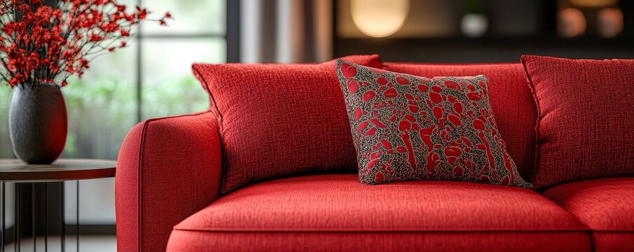 red patterns with textured accents, Generative AI