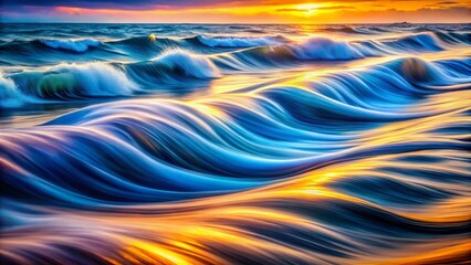 Seamless Wave Pattern, Long Exposure Photography, Ocean Waves, Water Texture, Abstract Background,  Nature Photography, Coastal Scenery, Blue Ocean,  Sea Surface, Fluid Dynamics,  Water Ripple, 