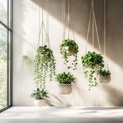 Hanging Plants Interior Decor Modern Room Design