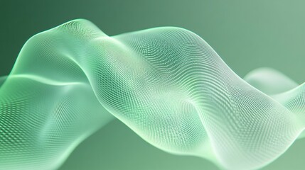 Pastel Green Minimalistic Wave Background Design