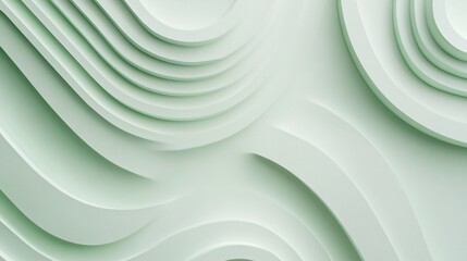 Minimalistic Pastel Green Wave Background Design