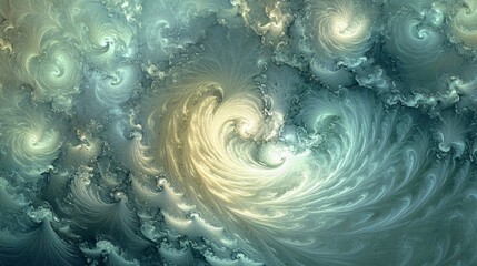 Serene Turquoise Swirl Background with Gentle Light