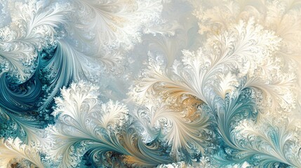 Serene Turquoise Swirl Pattern Background