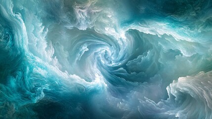 Gentle Swirl of Serene Turquoise Light
