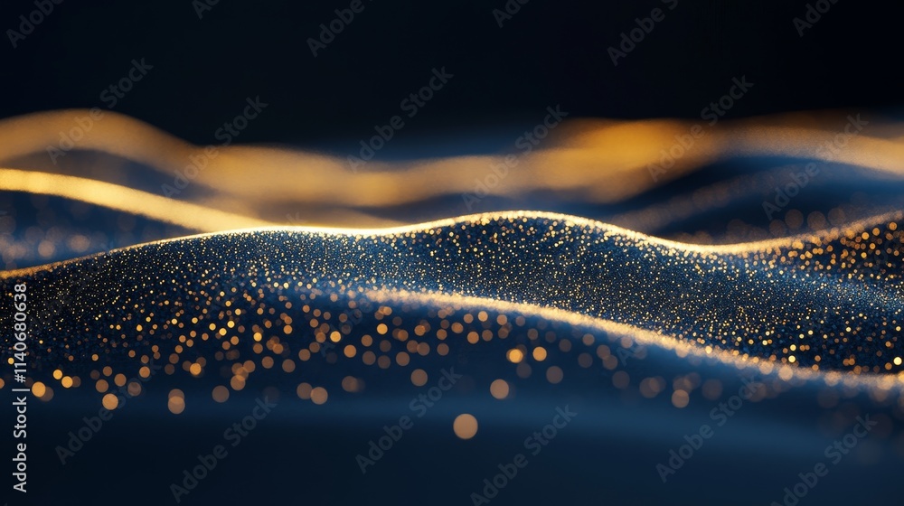 Aufkleber glowing waves of light and shimmering particles dance in the twilight, creating a mesmerizing specta