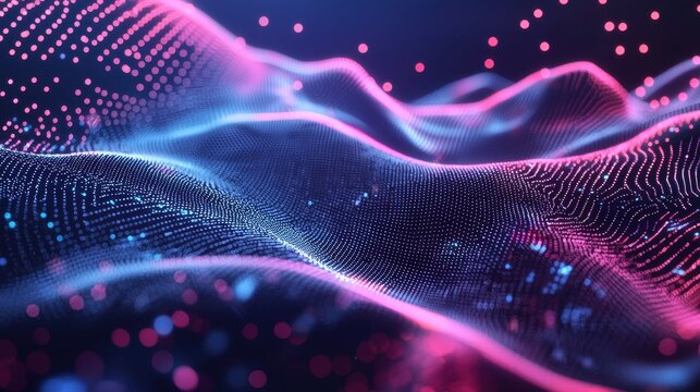 A digital representation of artificial intelligence analyzing consumer data, predicting trends, and delivering personalized marketing content