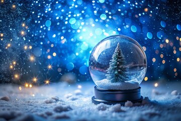 Snow globe with christmas tree
