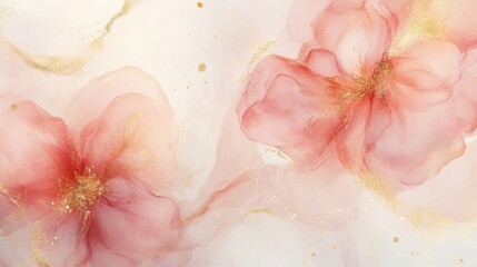 Fototapeta premium Delicate floral artwork abstract design fine art soft colors aesthetic view nature inspiration