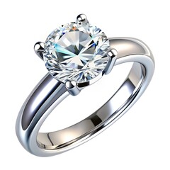 diamond ring isolated on white
