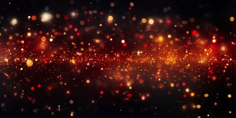 Fototapeta premium Dazzling Glittery Lights Against Dark Background