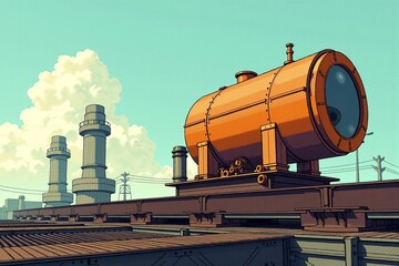 Industrial Equipment Sketch