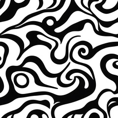 Fototapeta premium Abstract Swirling Monochrome Pattern 
