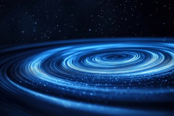 planet with cosmic light streaks, Generative AI