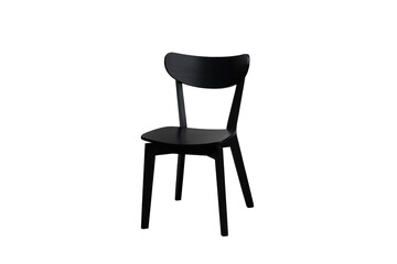 black wooden chair isolated on a white background. modern furniture