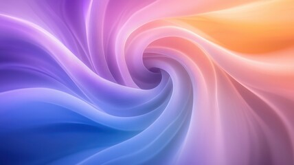 Fototapeta premium A vibrant swirl of soft colors, blending hues of purple, pink, and orange in a smooth, flowing pattern.