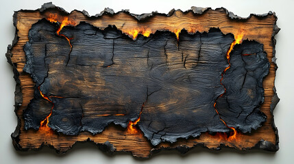 Obraz premium Burning Wood Abstract Art 3D Wall Decor