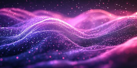 Magenta and violet luminous flow swell, grainy texture conceptual design, Generative AI