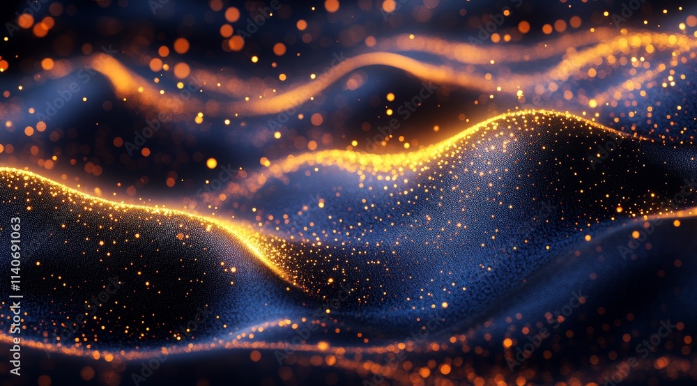 Poster swirling waves of shimmering colors create a mesmerizing spectacle full of energy and movement durin