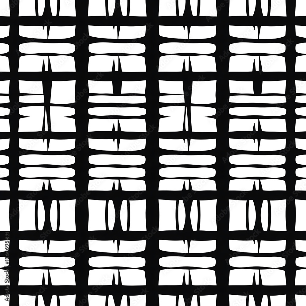 Poster black and white abstract geometric pattern: a bold and graphic black and white abstract pattern, per
