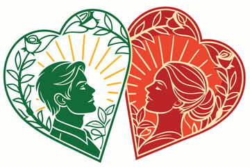 Create stunning designs with this elegant vector line art featuring Valentine-themed winterberry bows on a white background. Perfect for digital art, crafts, and romantic projects. Discover the beauty