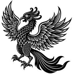 black and white heraldic eagle