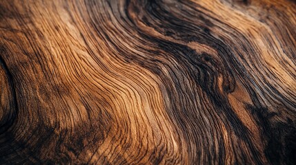 Naklejka premium Close-up of beautifully textured wood showing natural patterns.