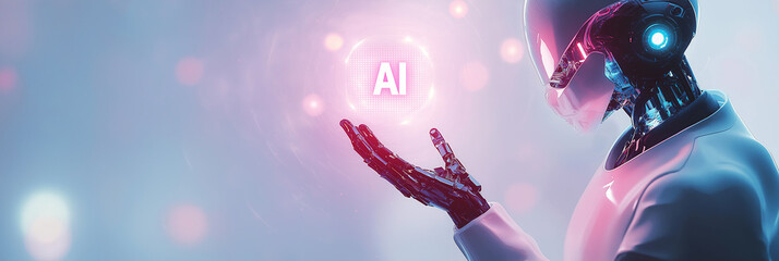 AI concept banner. Technology. 