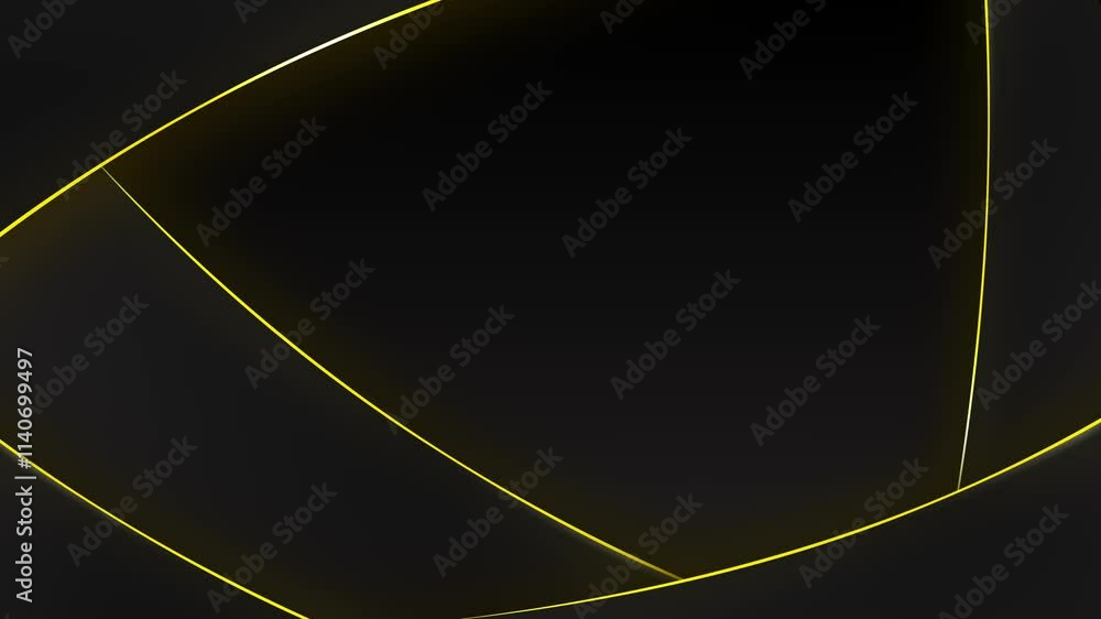 Poster futuristic background of golden luxury particles patterns glowing geometric frame sparkle line patte