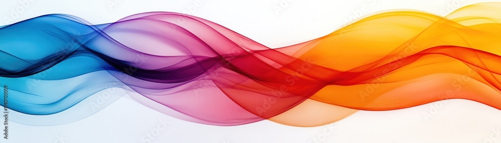 Poster abstract flowing lines in vibrant colors create a dynamic and modern design element.